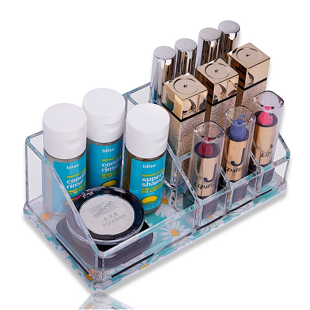 4 for $40🤍Makeup organizer acrylic/ daisy pattern
